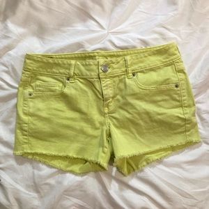Bright Neon Yellow Shorts